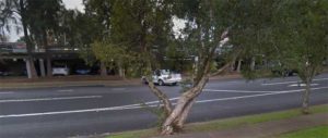 Council car park entrance.